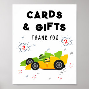 Zwei Fast 2. Geburtstagskarten und Geschenkgutsche Poster