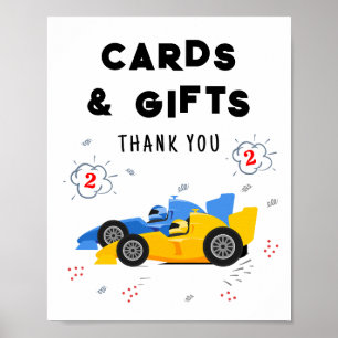 Zwei Fast 2. Geburtstagskarten und Geschenkgutsche Poster