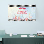 Zwei Fast Animals Safari Racing Train 2. HBD Party Banner (Messeveranstaltung)