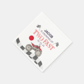 Zwei Fast Birthday Dirt Bike Thema Serviette (Ecke)