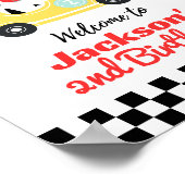 ZWEI Fast Birthday Welcome Sign Poster (Ecke)