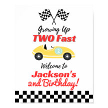 ZWEI Fast Birthday Welcome Sign Poster