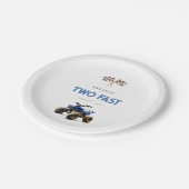 ZWEI Fast Blue 4 Wheeler Pappteller (Schrägansicht)