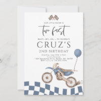 Zwei Fast Blue Dirt Bike Boy 2. Geburtstag Party