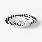 Zwei Fast Blue Race Car 2. Geburtstag Party Pappteller (Gewinkelt)