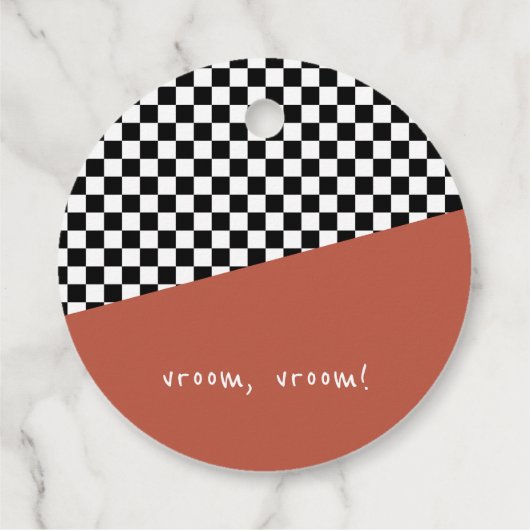 Zwei Fast Car Thema Einzigartig Gelb Rot Schwarz E Geschenkanhänger (Rückseite)