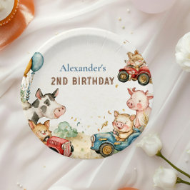 Zwei Fast Farm Animes 2. Geburtstag Pappteller