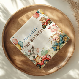 Zwei Fast Farm Animes 2. Geburtstag Serviette