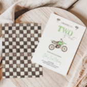 ZWEI Fast Lime Green Dirt Bike Einladung Geburtsta