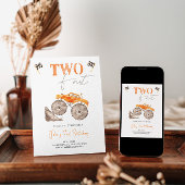 ZWEI FAST Orange Monster Truck Einladung