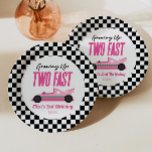 Zwei Fast Pink Race Car 2. Geburtstag Party Pappteller<br><div class="desc">Dies ist ein Zwei Fast Pink Race Car 2. Geburtstag Party Paper Teller!</div>