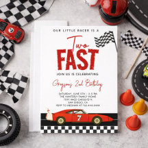 Zwei Fast Race Car Boy 2. Geburtstag Party