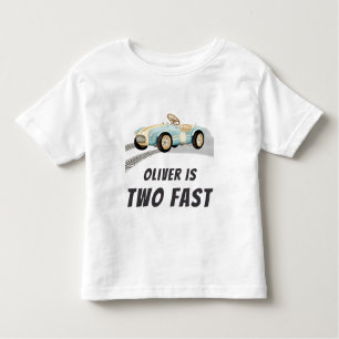 Zwei Fast Race Car Boy 2. Geburtstag Party T - Shi Kleinkind T-shirt