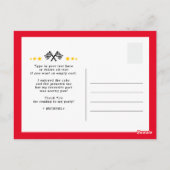 Zwei Fast Race Car danke Karte (Rückseite)