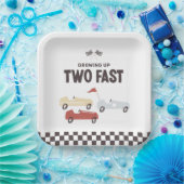 Zwei Fast Race Car Geburtstagsparty Pappteller (Party)
