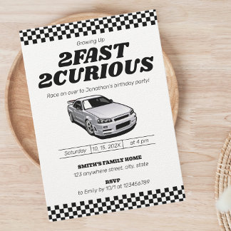 Zwei Fast Two Handle Boy 2. Geburtstagsparty Einladung