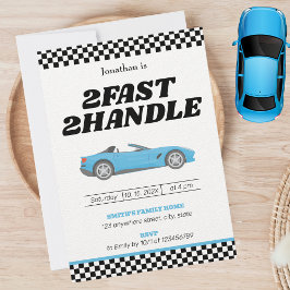 Zwei Fast Two Handle Boy 2. Geburtstagsparty Einladung