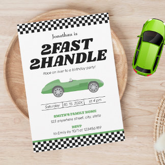 Zwei Fast Two Handle Boy 2. Geburtstagsparty Einladung