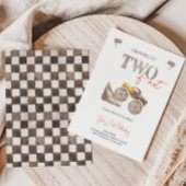 ZWEI Fastgelbe LKW-Einladung Einladung