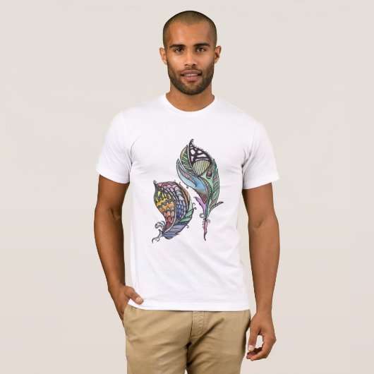Zwei Feathers T-Shirt (Vorne ganz)