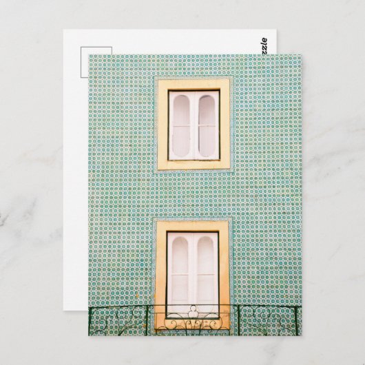 Zwei Fenster Postkarte (Vorne/Hinten)