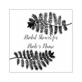 Zwei Ferns Brautparty Rubber Briefmarke personalis Gummistempel (Prägung)