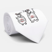 Zwei festliche Capybaras feiern einen Urlaub Krawatte (Gerollt)