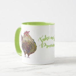 Zwei fette Hühner in der Barett-Tasse Tasse