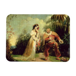 Zwei Figuren in türkischem Kostüm in östlichen Län Magnet