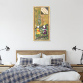 Zwei Figuren lesen und entspannen in einem Obstgar Leinwanddruck (Insitu (Schlafzimmer))