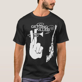 Zwei-Finger-Pistolen-Saxophon T-Shirt