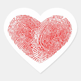 Zwei Fingerabdrücke, ein Herz – Ein Symbol für wah Herz-Aufkleber