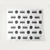 Zwei Firmensponsorlogos Schritt und Wiederholung v Wandteppich (Vorderseite (Horizontal))