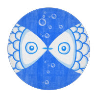 Zwei Fische blaues Abstraktes Muster