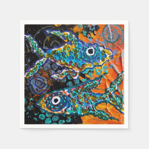 Zwei Fische Napkin Serviette