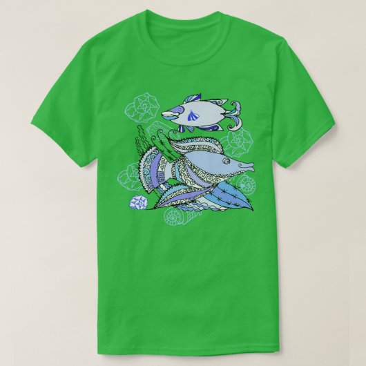 Zwei Fische und Cockleshells T-Shirt (Design vorne)