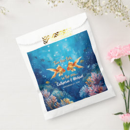 Zwei Fische weniger bei der Unterwasserhochzeit Geschenktütchen