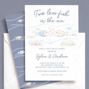 Zwei Fische weniger im Meer Paare-Hochzeitseinladu Einladung