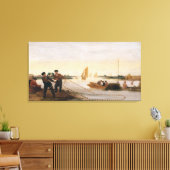 Zwei Fischer ziehen in ihre Netze Leinwanddruck (Insitu (Wohnzimmer))