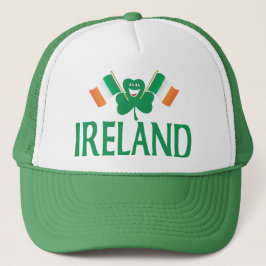 Zwei Flaggen Irland Truckerkappe