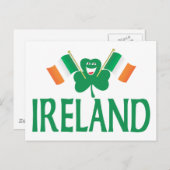 Zwei Flaggen Irlands Postkarte (Vorne/Hinten)