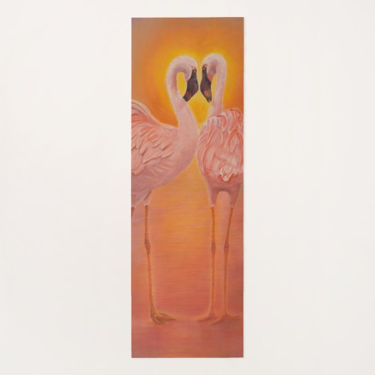 Zwei Flamingos in Liebe Yogamatte (Rückseite)