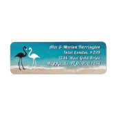 Zwei Flamingos Ocean Address Labels (Vorne)