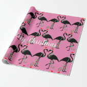 Zwei Flamingos Weihnachten  Geschenkpapier (Ungerollt)