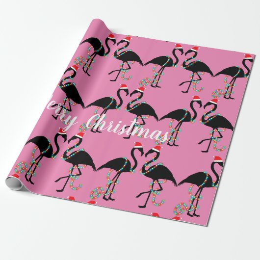 Zwei Flamingos Weihnachten Geschenkpapier (Ungerollt)