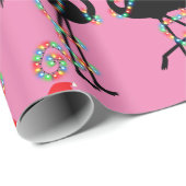 Zwei Flamingos Weihnachten  Geschenkpapier (Rolleneckpunkt)
