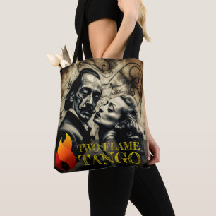 Zwei Flammenkünstler: "Dali’s Embrace" Tasche