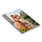 Zwei flauschige Alpakas am Seeufer Notizblock (Rechte Seite)