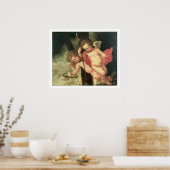 Zwei fliegende Hubs, die die Krone von Thorns halt Poster (Küche)