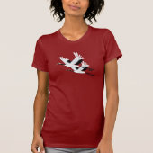 Zwei fliegende Kräne T-Shirt (Vorderseite)